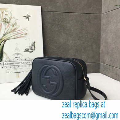 Gucci Soho Small Leather Disco Bag 308364 Dark Blue