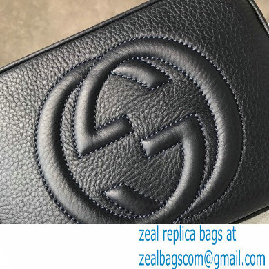 Gucci Soho Small Leather Disco Bag 308364 Dark Blue