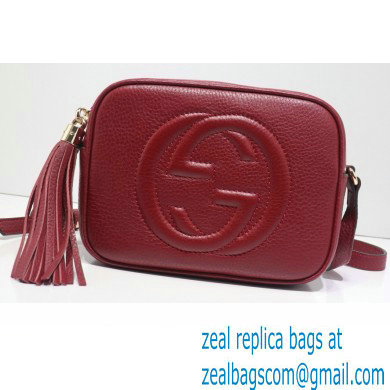 Gucci Soho Small Leather Disco Bag 308364 Dark Red