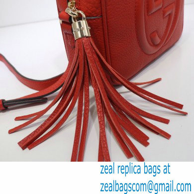 Gucci Soho Small Leather Disco Bag 308364 Orange Red