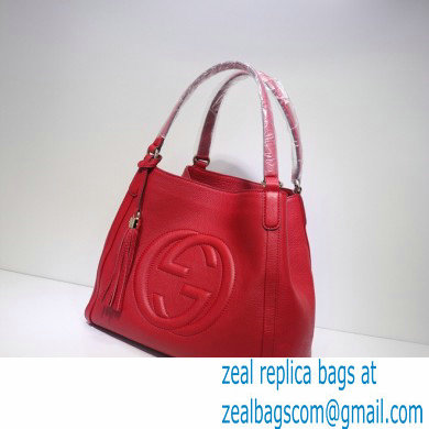 Gucci Soho Tassel Leather Shoulder Bag 282309 Red