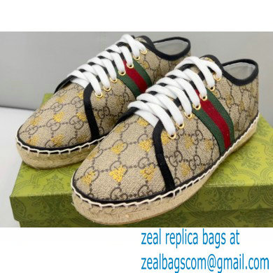 Gucci maxi GG Canvas Espadrilles Bee Beige with Web 2022