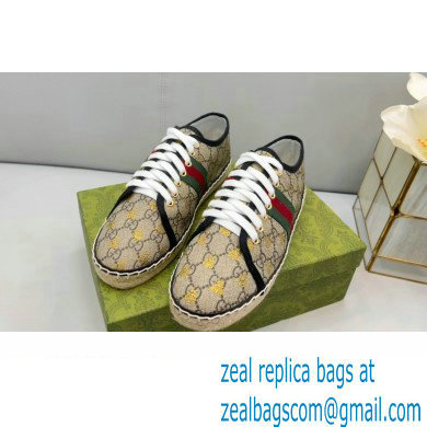 Gucci maxi GG Canvas Espadrilles Bee Beige with Web 2022