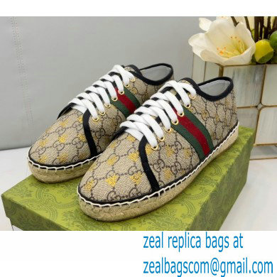 Gucci maxi GG Canvas Espadrilles Bee Beige with Web 2022