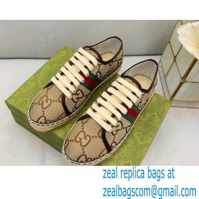 Gucci maxi GG Canvas Espadrilles Beige with Web 2022