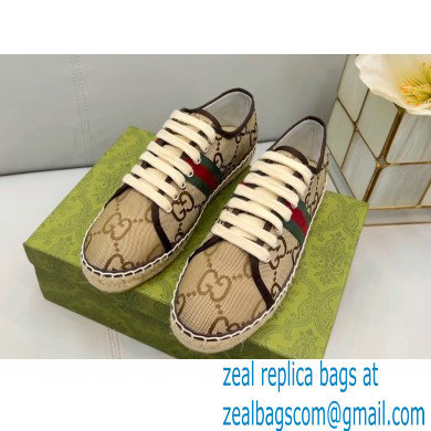 Gucci maxi GG Canvas Espadrilles Beige with Web 2022