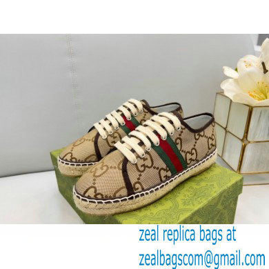 Gucci maxi GG Canvas Espadrilles Beige with Web 2022