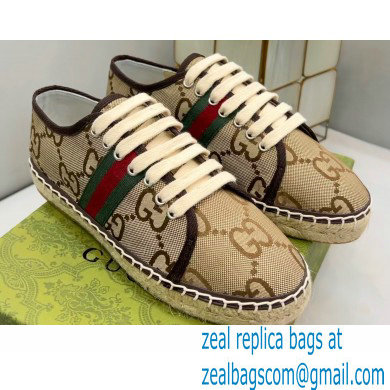 Gucci maxi GG Canvas Espadrilles Beige with Web 2022