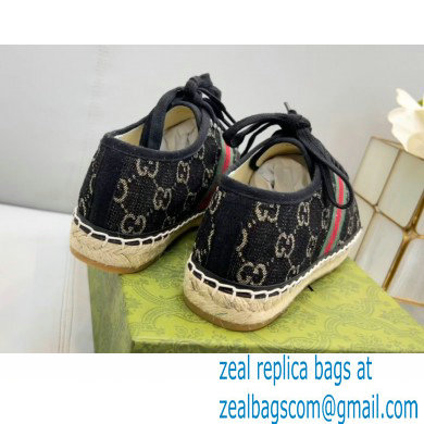 Gucci maxi GG Canvas Espadrilles Black with Web 2022