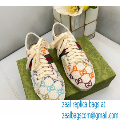 Gucci maxi GG Canvas Espadrilles Multicolor with Web 2022