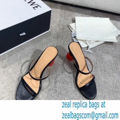 Loewe Nail polish sandals Black/Red 2022