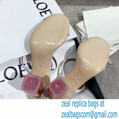 Loewe Nail polish sandals White/Red 2022