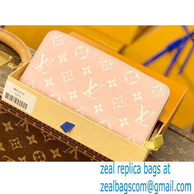 Louis Vuitton Monogram Empreinte Leather Zippy Wallet Spring in the City M81279 Pink