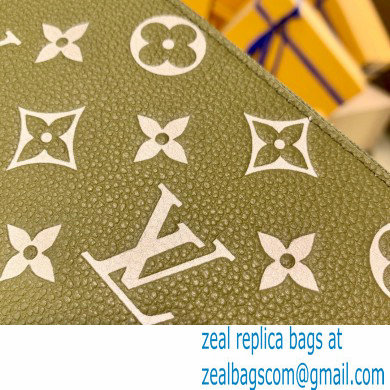 Louis Vuitton Monogram Empreinte Leather Zippy Wallet Spring in the City M81280 Khaki/Beige