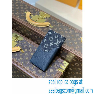 Louis Vuitton Monogram denim Brazza Wallet Black