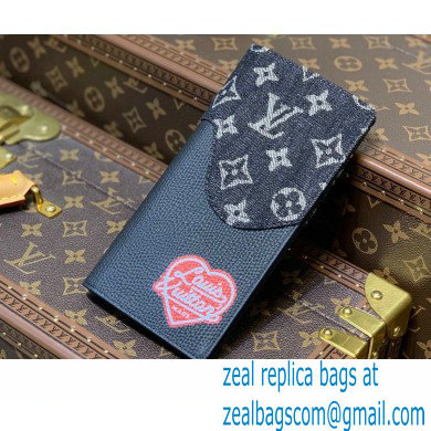 Louis Vuitton Monogram denim Brazza Wallet Black