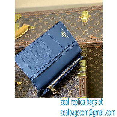 Louis Vuitton Monogram denim Brazza Wallet Blue