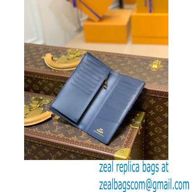 Louis Vuitton Monogram denim Brazza Wallet Blue