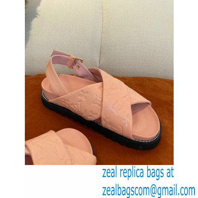 Louis Vuitton Paseo Flat Comfort Sandals Monogram-embossed Pink 2022