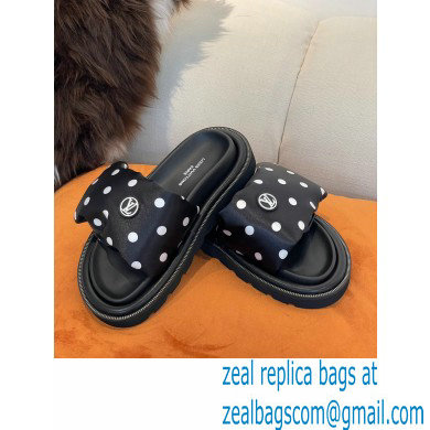 Louis Vuitton Pool Pillow Comfort Mules Satin Polka Dots Black 2022