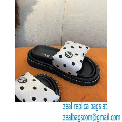 Louis Vuitton Pool Pillow Comfort Mules Satin Polka Dots White 2022