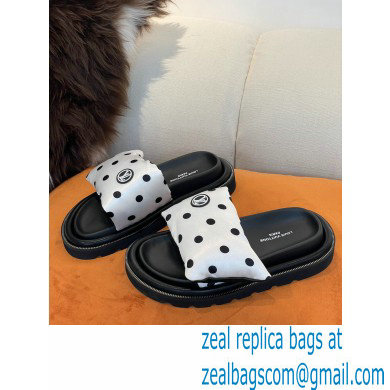 Louis Vuitton Pool Pillow Comfort Mules Satin Polka Dots White 2022