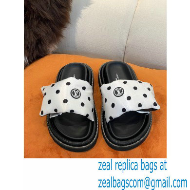 Louis Vuitton Pool Pillow Comfort Mules Satin Polka Dots White 2022