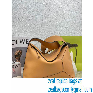 loewe LARGE Puzzle Hobo bag in nappa calfskin warm desert