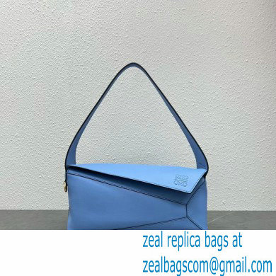 loewe Puzzle Hobo bag in nappa calfskin celestine blue