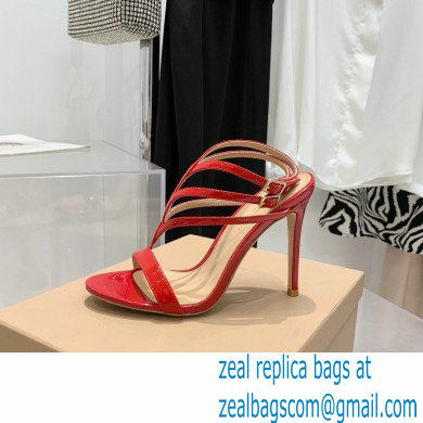 Gianvito Rossi Heel 10.5cm T-strap Sandals Patent Red 2022