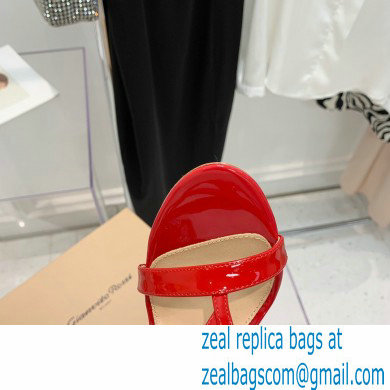 Gianvito Rossi Heel 10.5cm T-strap Sandals Patent Red 2022