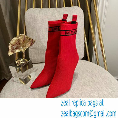 Balmain Heel 9.5cm Skye stretch knit ankle boots 05 2022