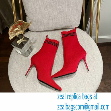 Balmain Heel 9.5cm Skye stretch knit ankle boots 05 2022