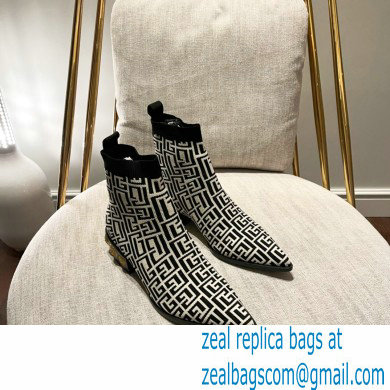 Balmain stretch knit Coin ankle boots 03 2022