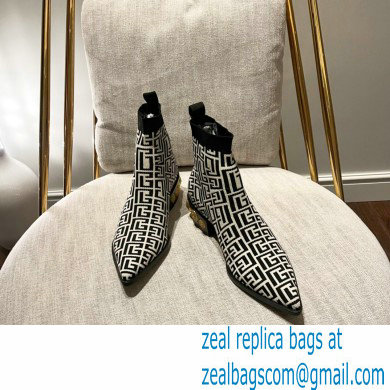 Balmain stretch knit Coin ankle boots 03 2022