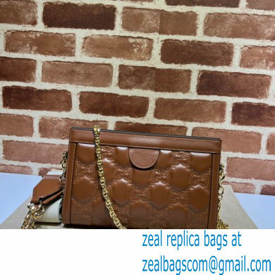 Gucci GG Matelasse leather small bag 702200 Brown