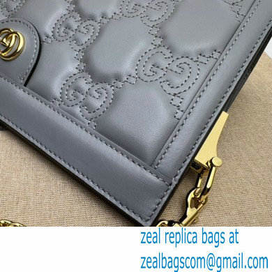 Gucci GG Matelasse leather small bag 702200 Gray