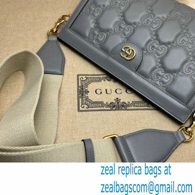 Gucci GG Matelasse leather small bag 702200 Gray