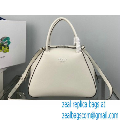 Prada Small brushed leather handbag 1BA366 White 2022