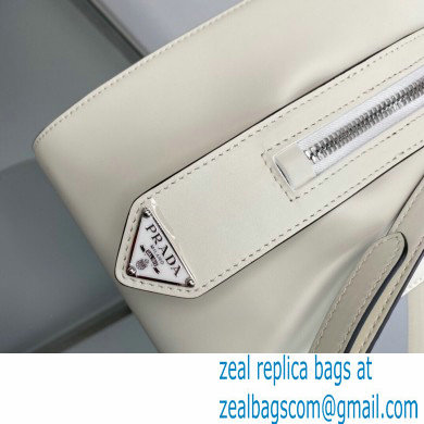 Prada Small brushed leather handbag 1BA366 White 2022