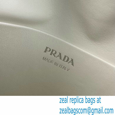 Prada Small brushed leather handbag 1BA366 White 2022