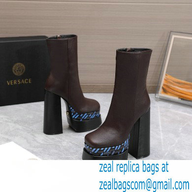 Versace Heel 15.5cm platform 6cm Aevitas Boots Coffee/Print 2022