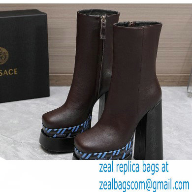 Versace Heel 15.5cm platform 6cm Aevitas Boots Coffee/Print 2022