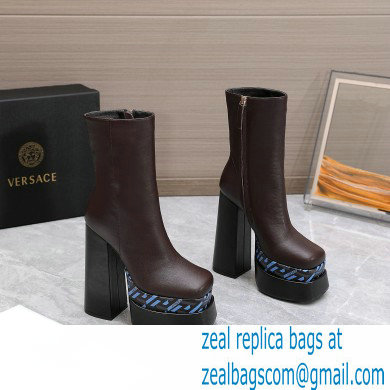 Versace Heel 15.5cm platform 6cm Aevitas Boots Coffee/Print 2022