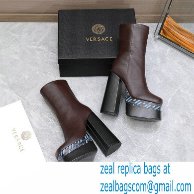 Versace Heel 15.5cm platform 6cm Aevitas Boots Coffee/Print 2022