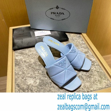 prada Quilted nappa leather slim heeled sandals blue 2022