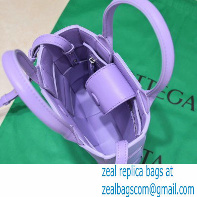 Bottega Veneta Mini intreccio leather cassette tote bag with detachable strap Purple - Click Image to Close