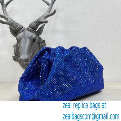 Bottega Veneta pouch rhinestone-embellished satin clutch bag Blue - Click Image to Close