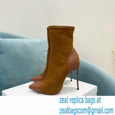 Casadei Heel 12cm Blade Leather ankle boots Suede Brown 2022