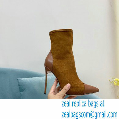 Casadei Heel 12cm Blade Leather ankle boots Suede Brown 2022